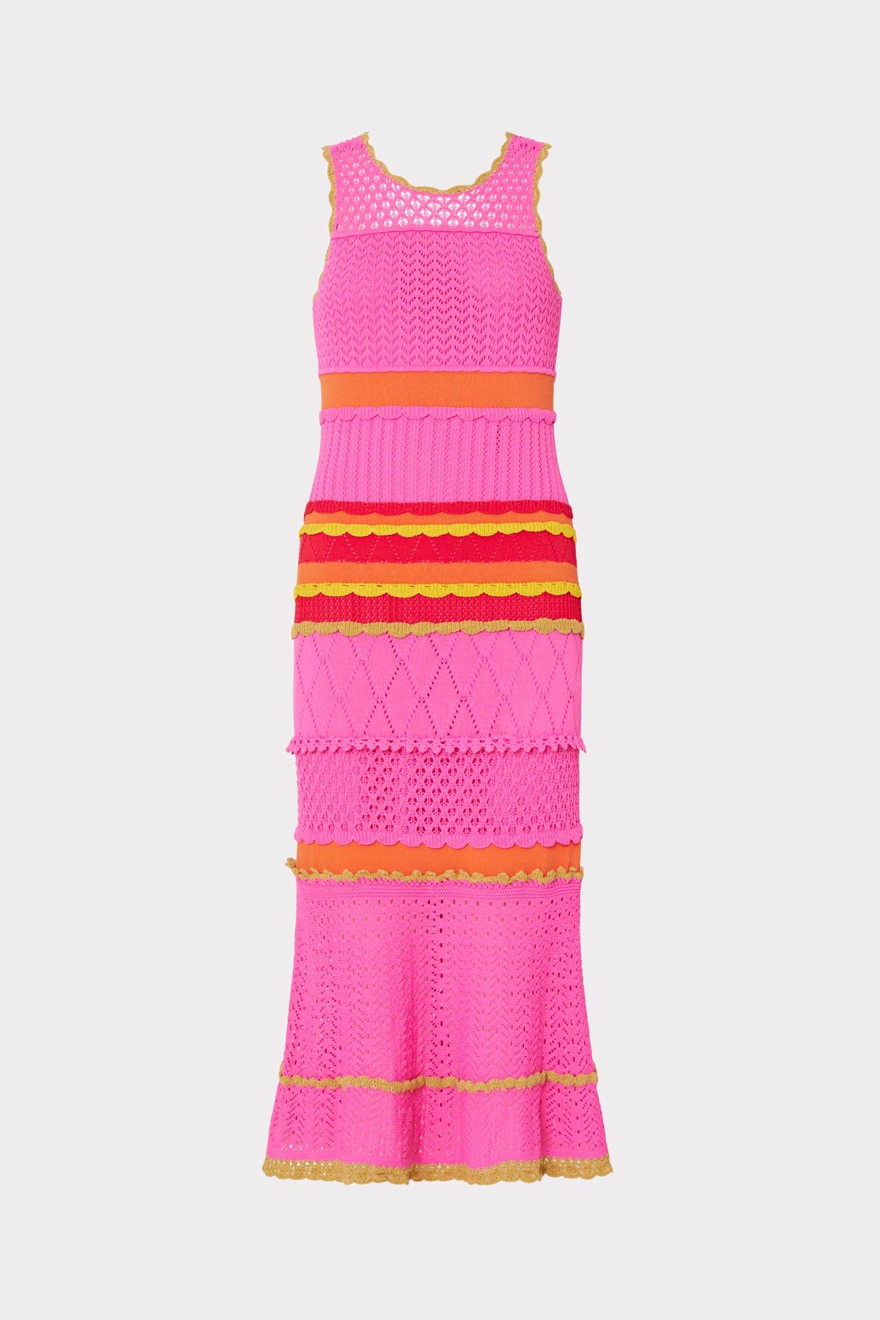 Mixed Pointelle Midi Dress sold by Milly