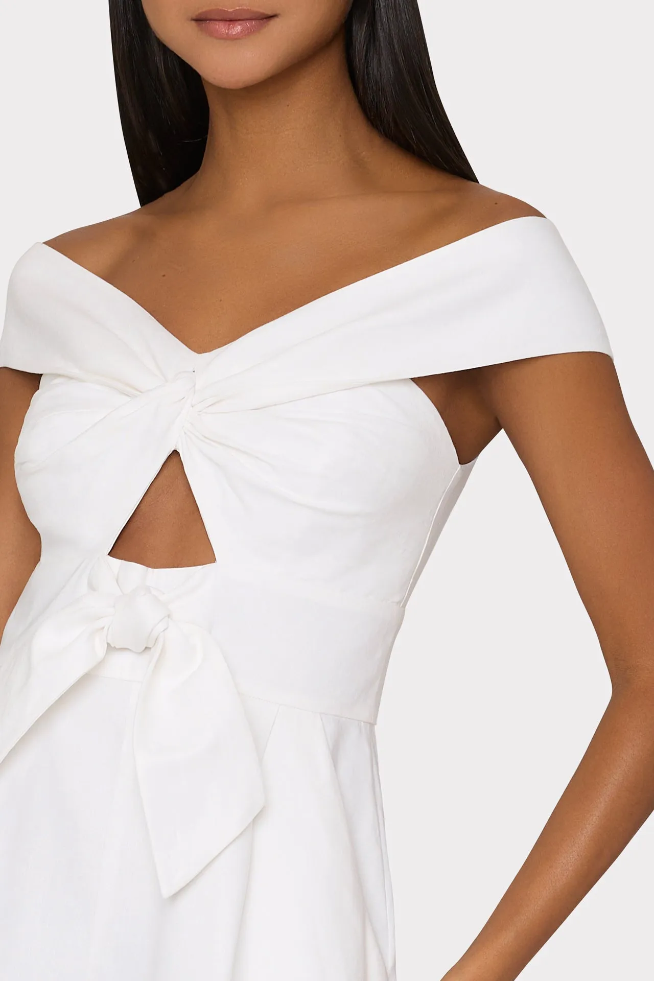 Solid Linen Romper sold by Milly product image thumbnail 3