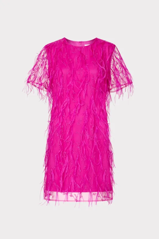 Rana Feather Dress sold by Milly