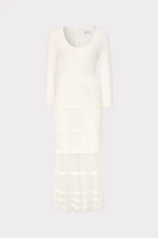 Sheer Knit Fit And Flare Dress sold by Milly