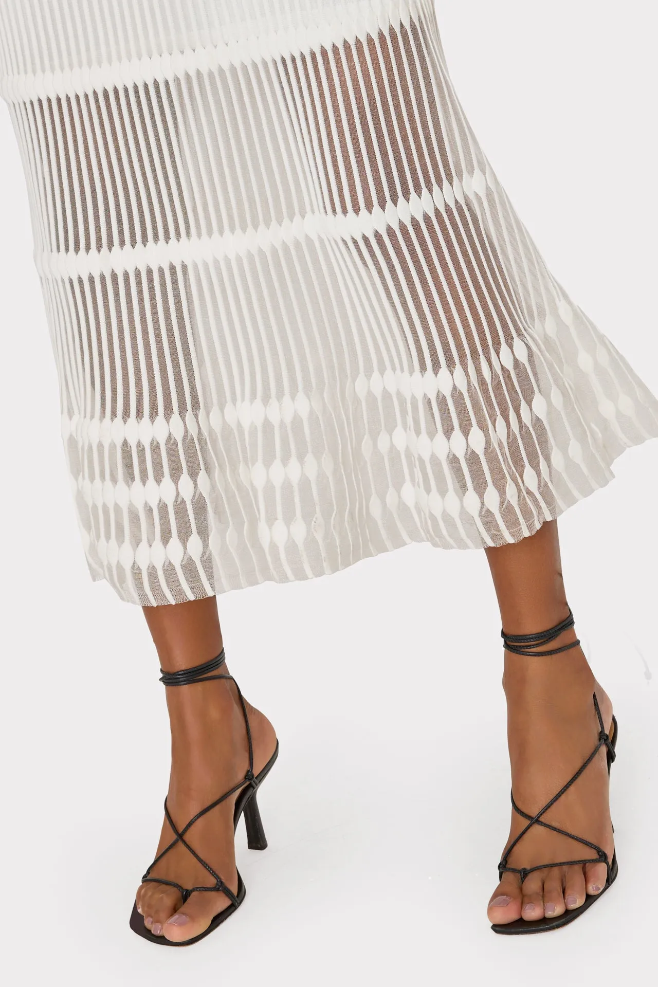 Sheer Knit Fit And Flare Dress sold by Milly product image thumbnail 3