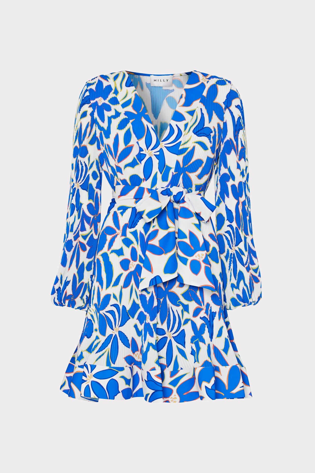 Liv Collage Floral Pleated Dress sold by Milly