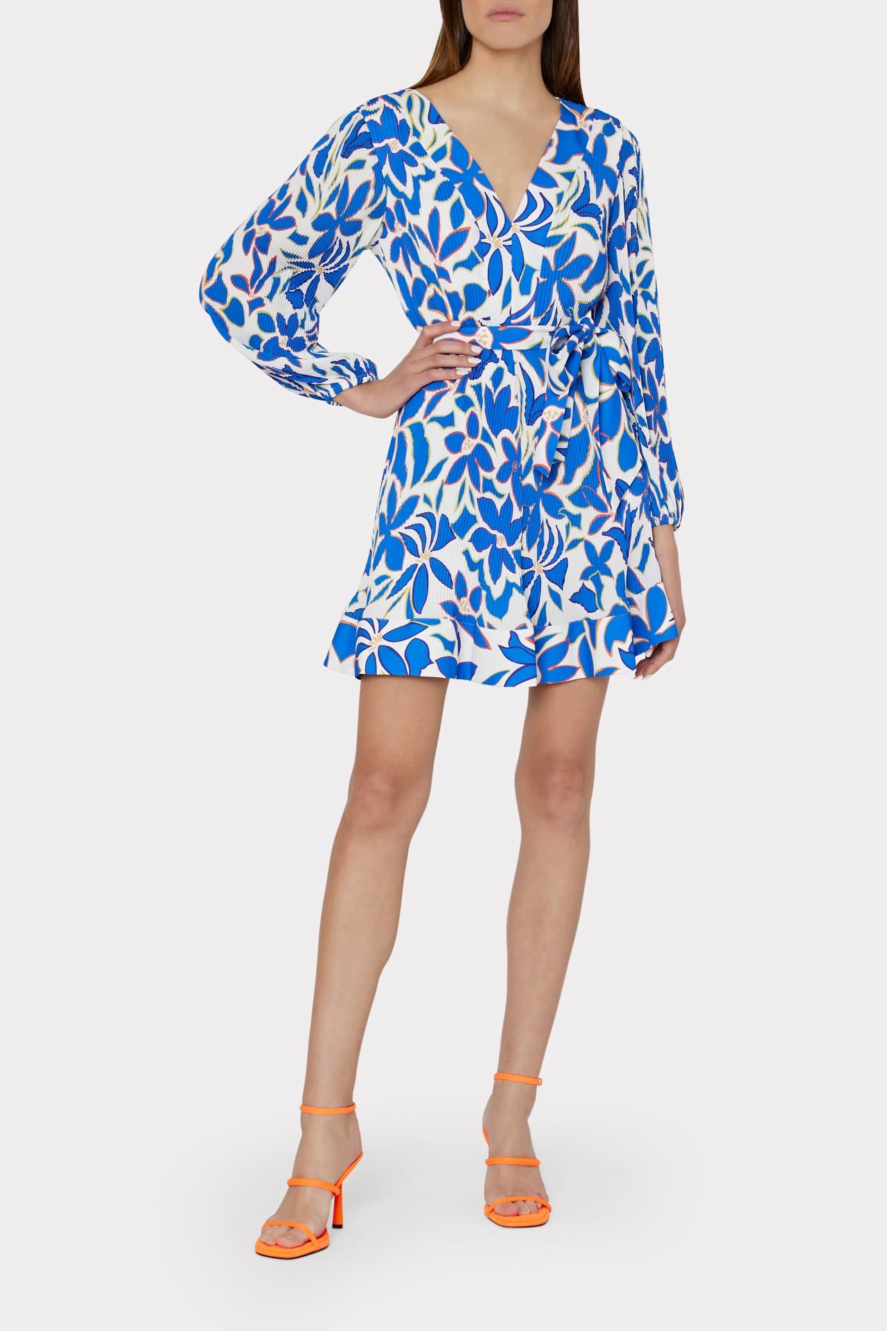 Liv Collage Floral Pleated Dress sold by Milly product image thumbnail 2