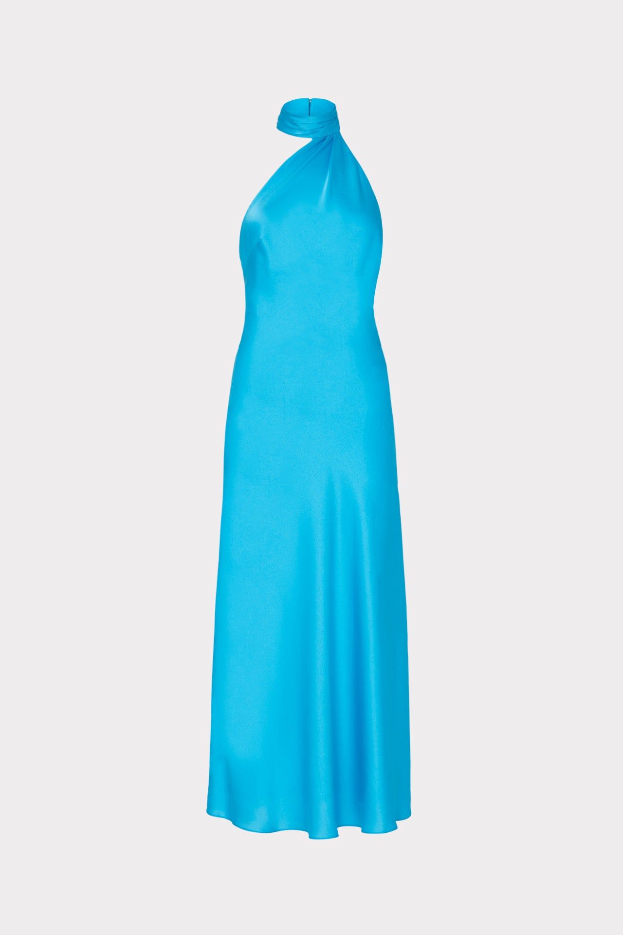 Odessa Satin Halter Dress sold by Milly
