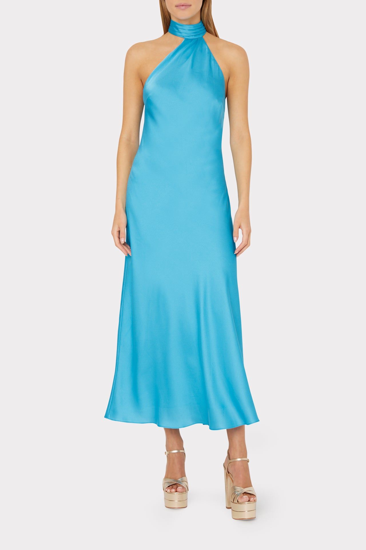 Odessa Satin Halter Dress sold by Milly product image thumbnail 2