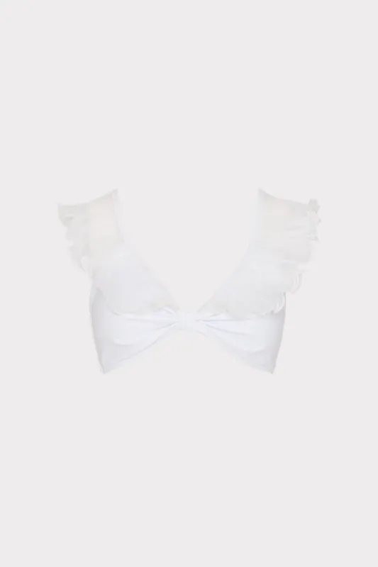 Pleated Organza Bikini Top sold by Milly