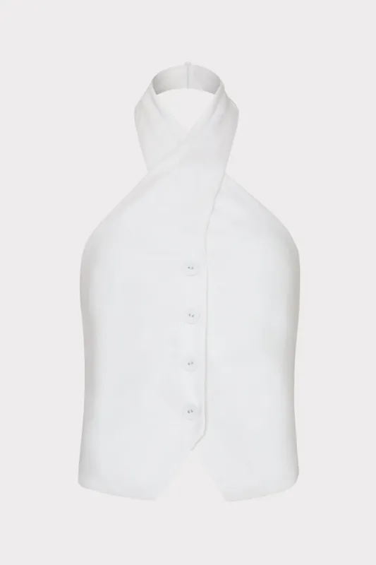 Solid Linen Halter Top made by Milly