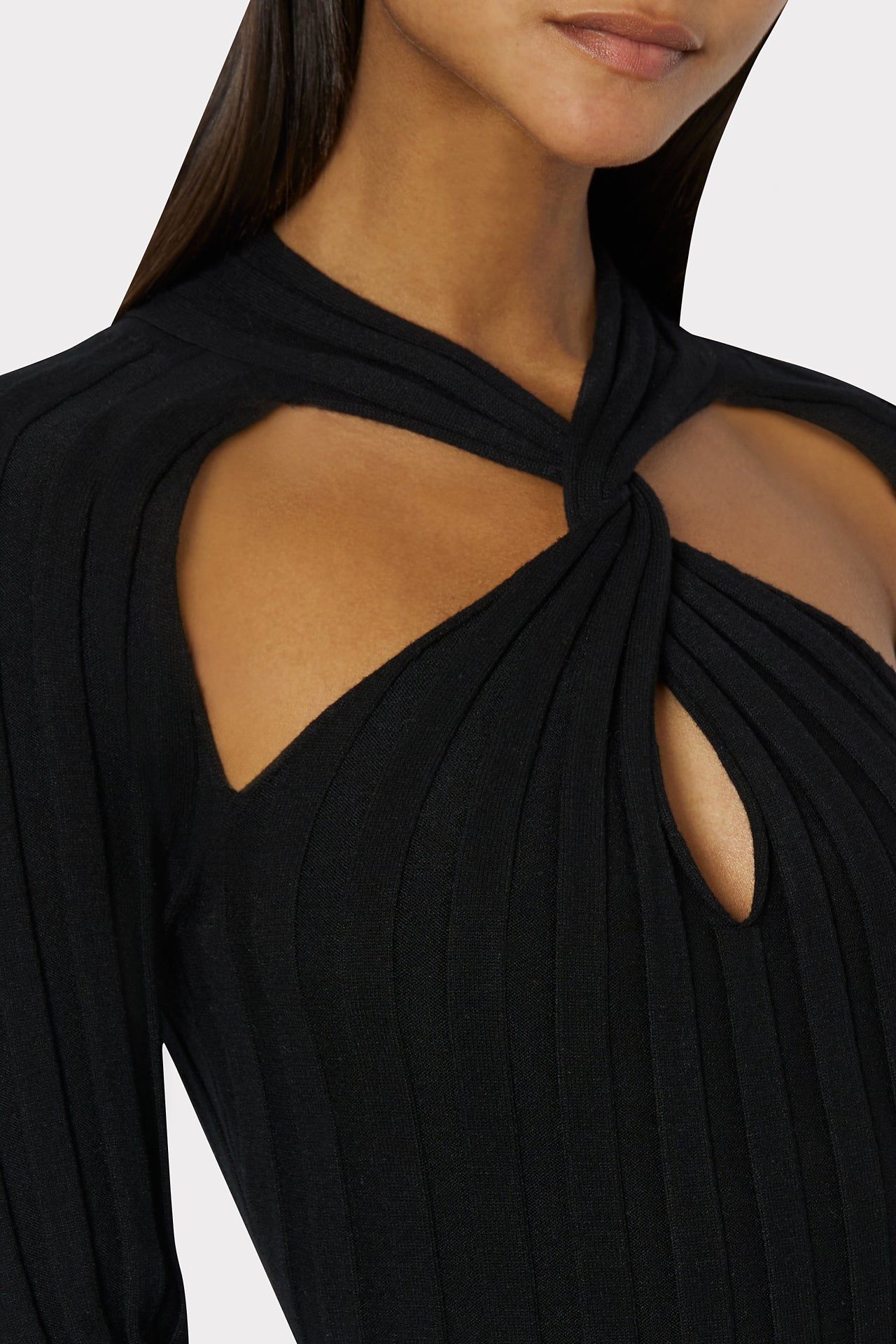 Twist Front Raglan Sleeve Midi Dress sold by Milly product image thumbnail 3