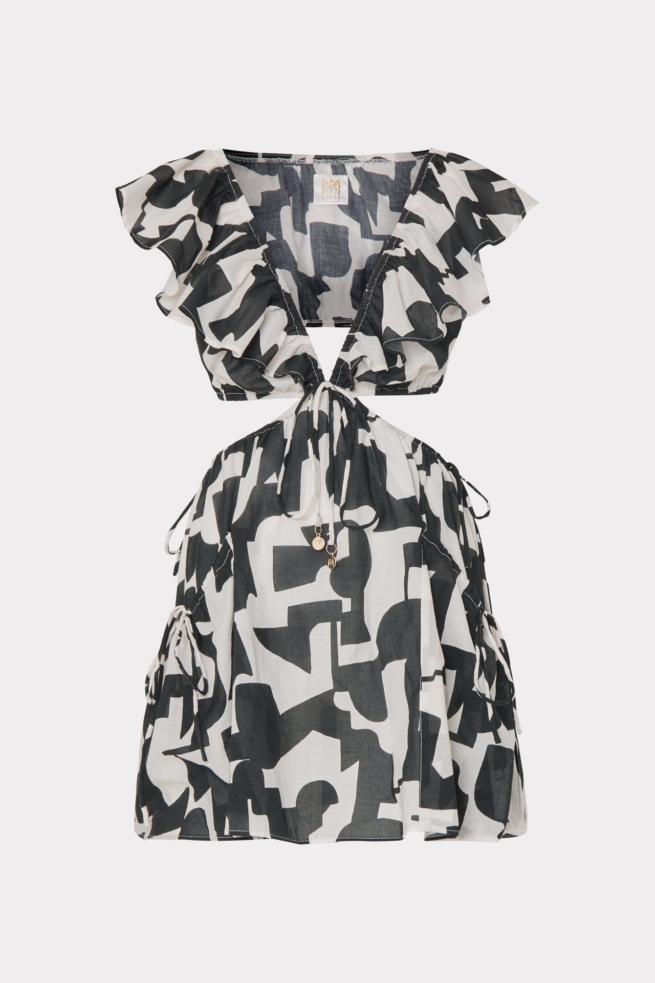 Delilah Modern Geo Cotton Voile Dress sold by Milly