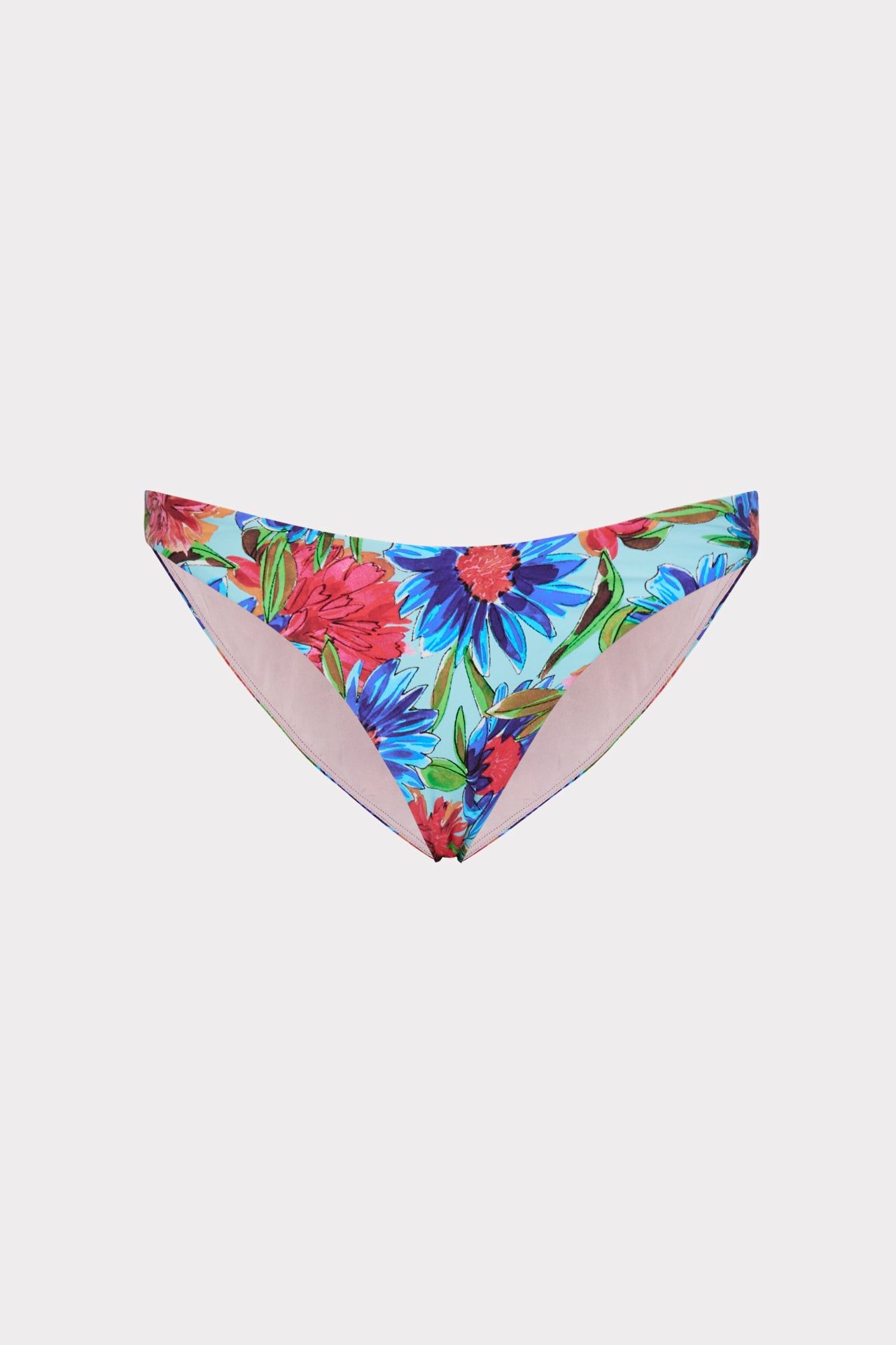 Painted Dahlia Print Bikini Bottom sold by Milly