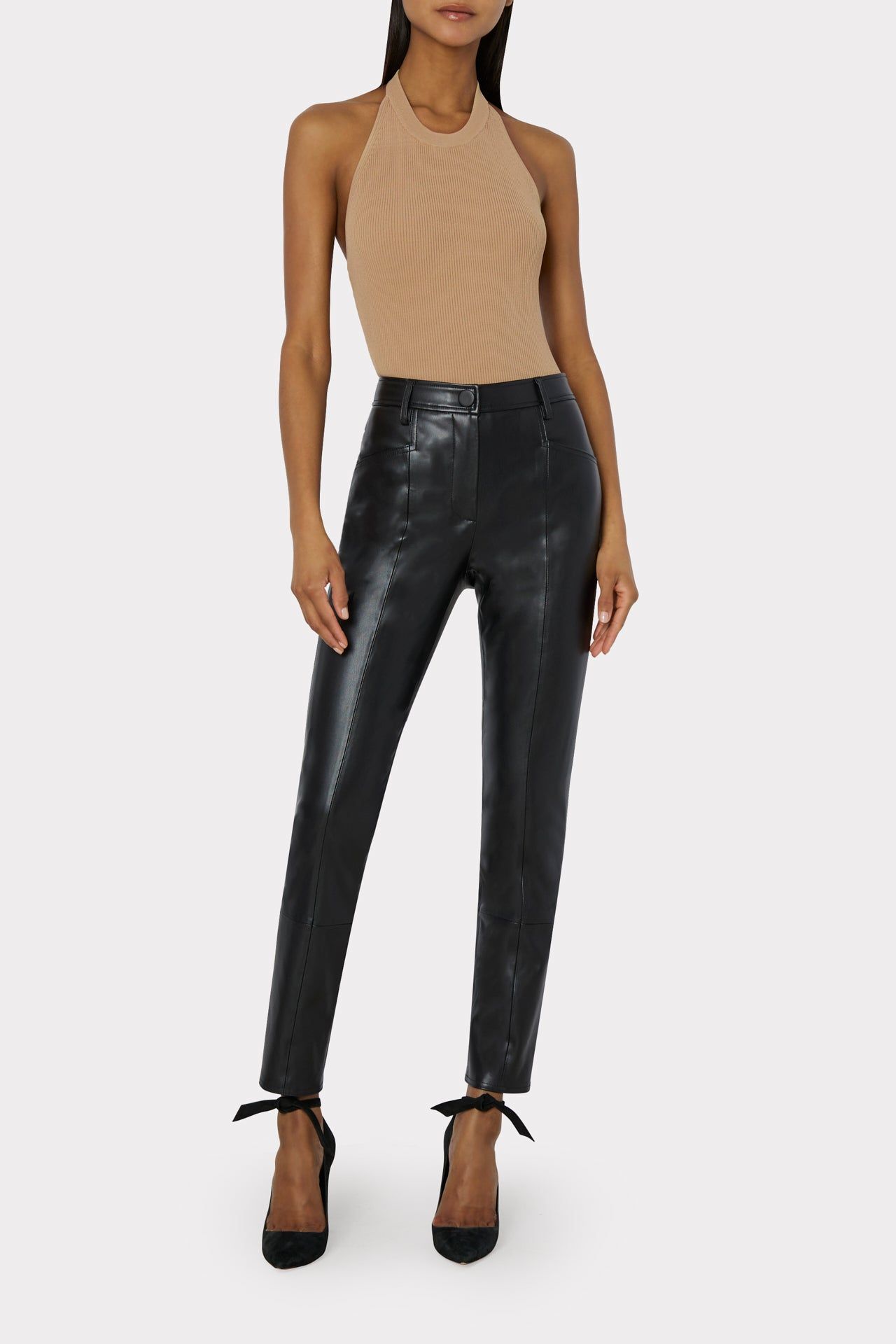 Metal Neck Trim Halter Top sold by Milly product image thumbnail 2