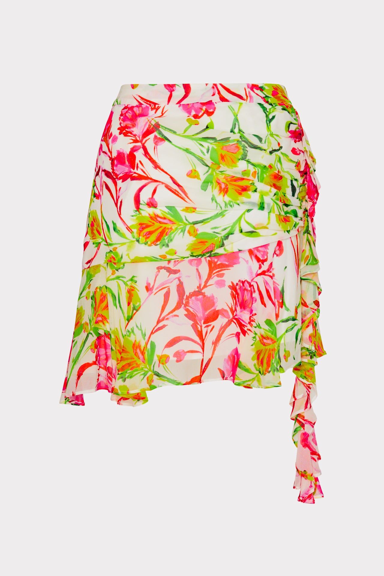 Nuria Neon Botanical Skirt sold by Milly product image thumbnail 4