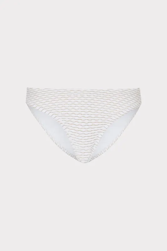 Margot Textured Waves Bikini Bottom sold by Milly