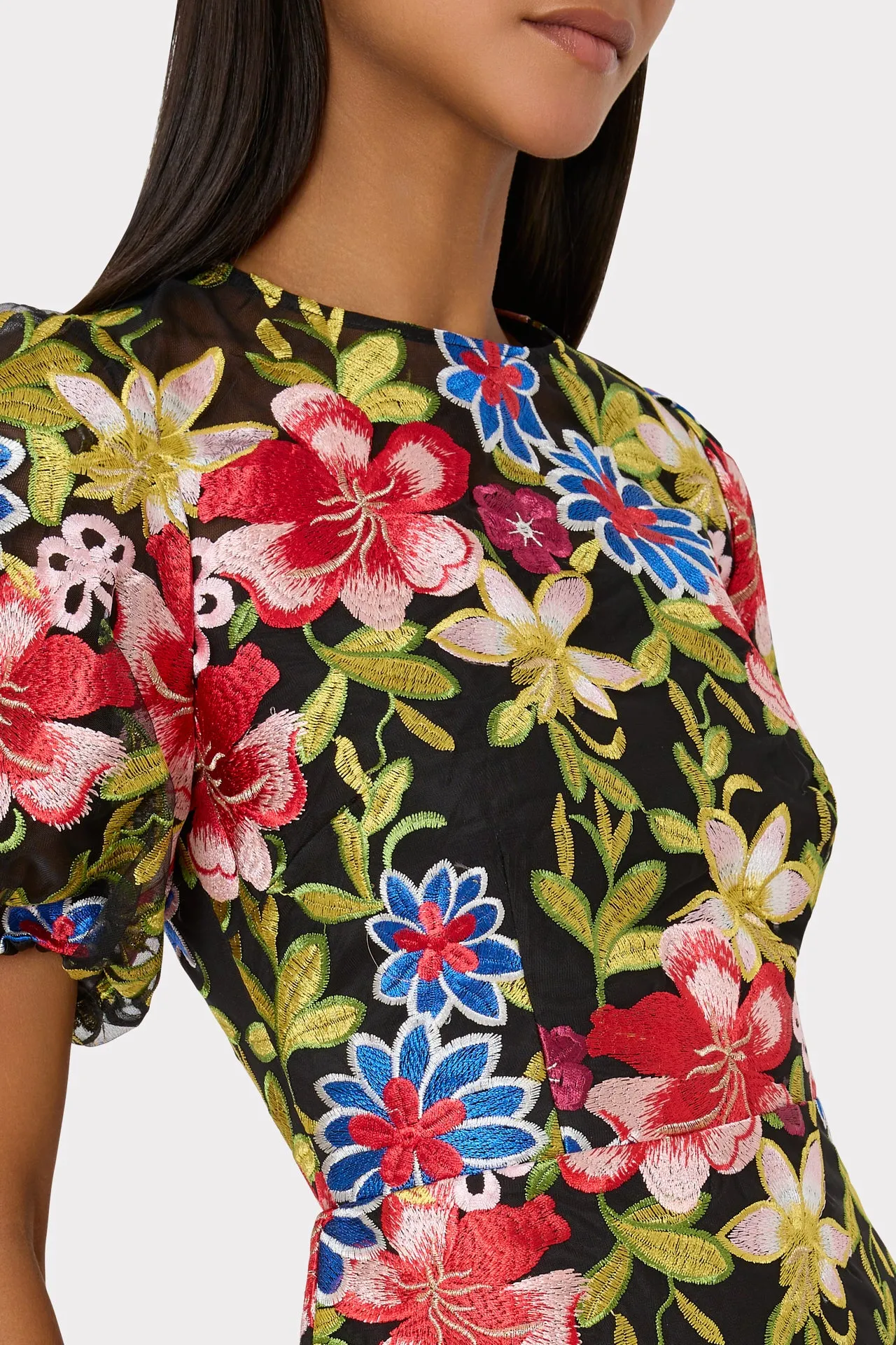 Yasmin Floral Embroidery Dress sold by Milly product image thumbnail 3