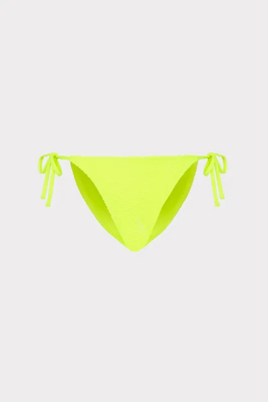 Lori Textured Side Tie Bikini Bottom sold by Milly