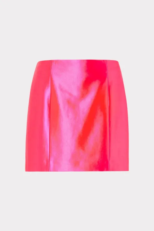 Oliviana Stretch Satin Skirt sold by Milly