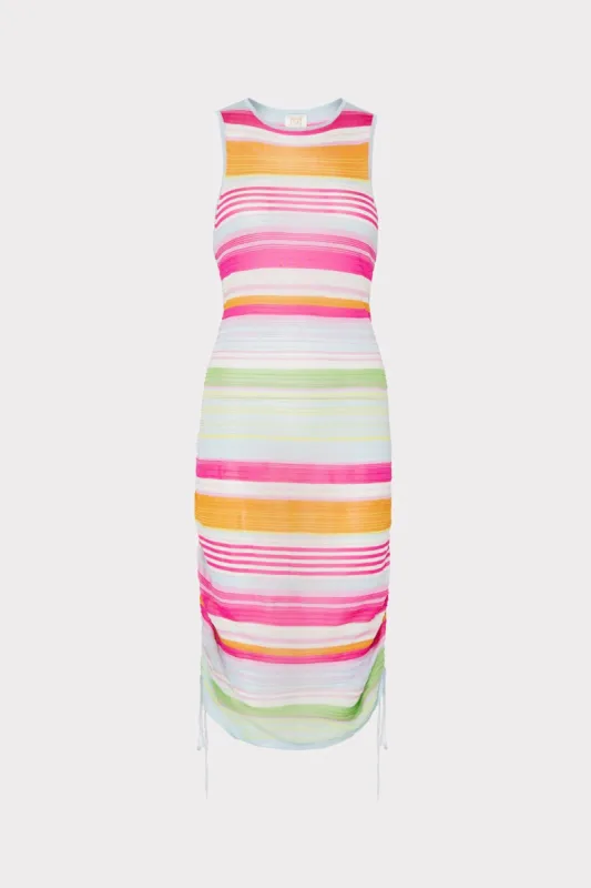 Natalie Ruched Stripe Dress sold by Milly