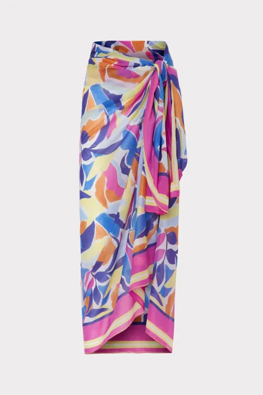 Painted Bloom Chiffon Sarong sold by Milly