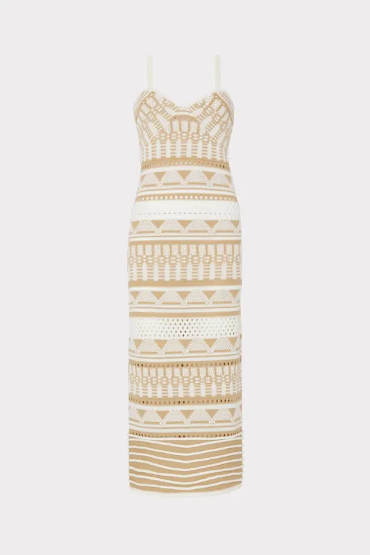 Geo Jacquard Midi Tank Dress sold by Milly