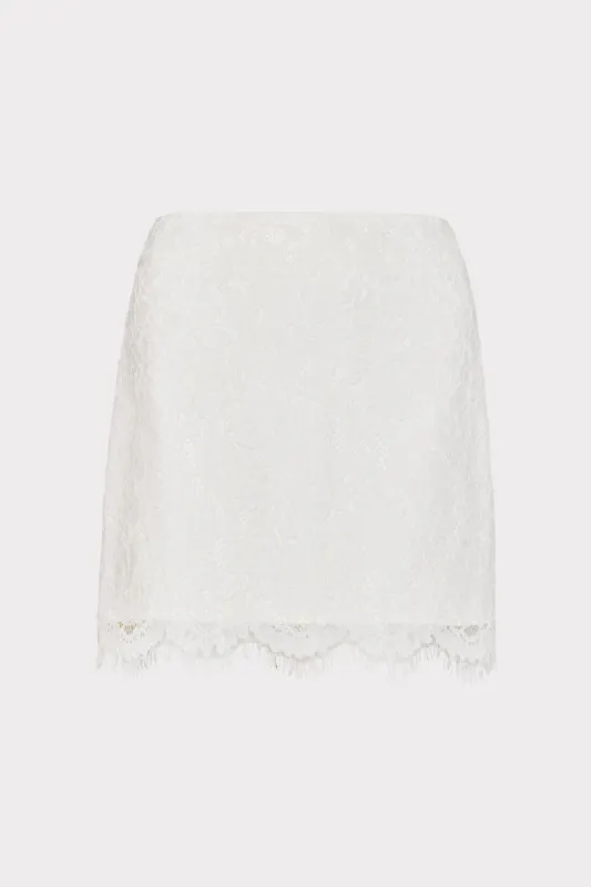 Fiore Lace Modern Mini Skirt sold by Milly