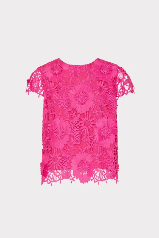 3D Lace Baby Tee sold by Milly