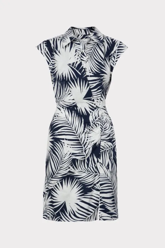 Maxwell Palm Print Poplin Dress sold by Milly