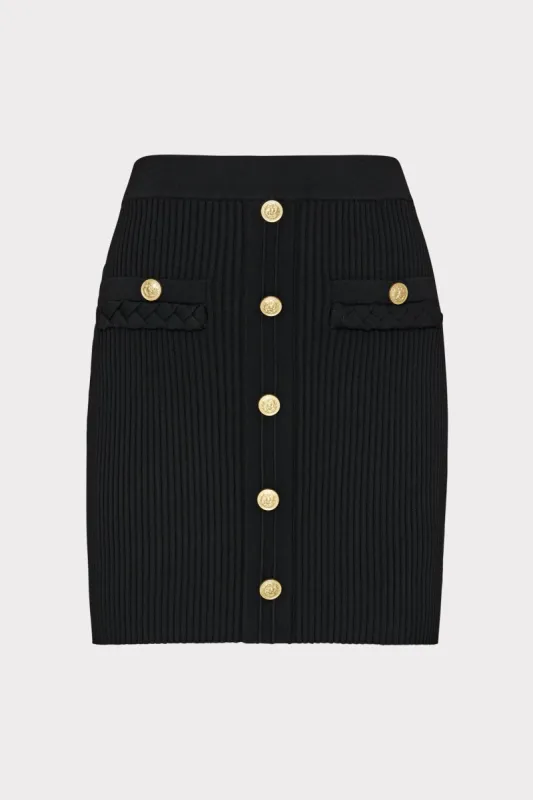 Braided Trim Mini Skirt sold by Milly