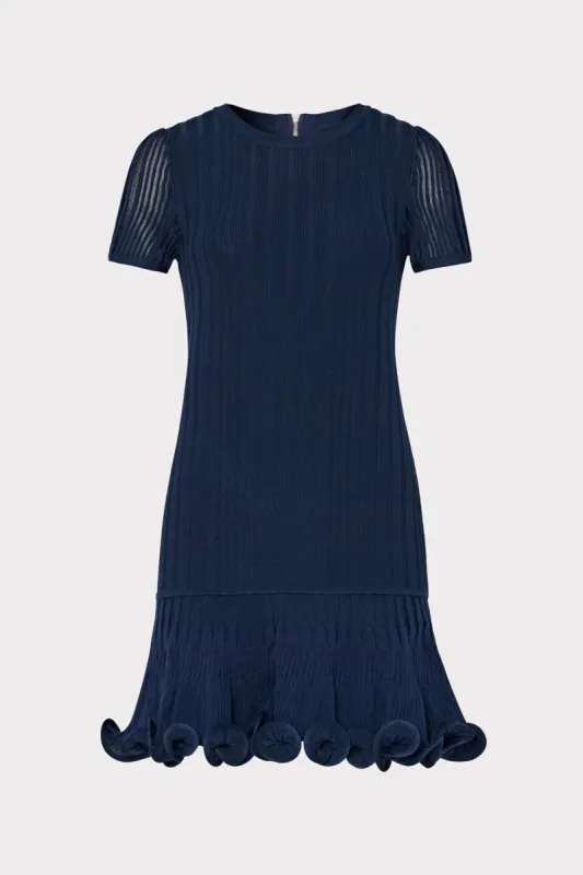 Short Sleeve Fit And Flare Rib Dress sold by Milly