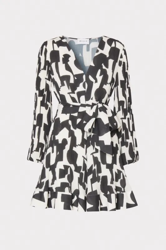 Liv Geo Pleated Dress sold by Milly