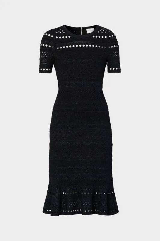 Metallic Pointelle Dress sold by Milly