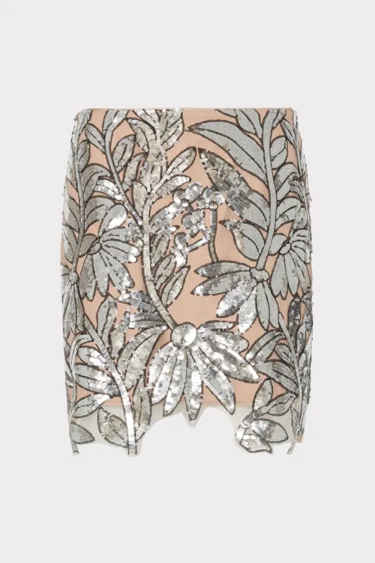 Kristina Sequin Lace Skirt sold by Milly