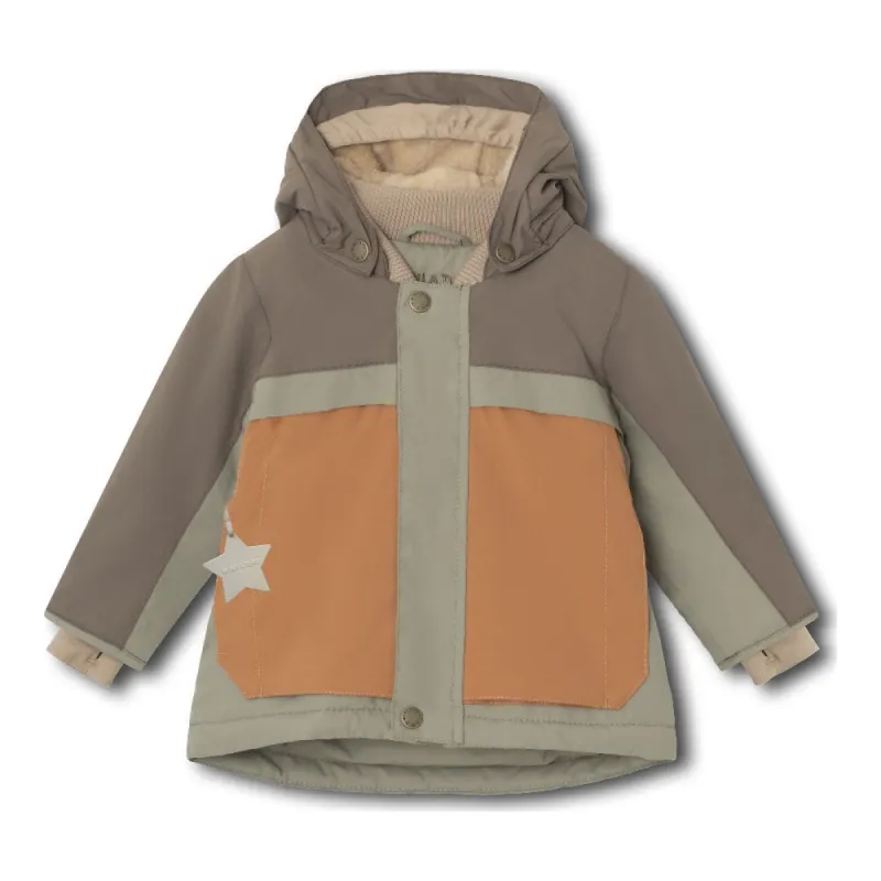 MATWALDO fleece lined col. block winter jacket. GRS sold by Mini A Ture