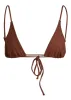 SACRED TIE BACK TASSEL BIKINI TOP - Skinny Dip Brown sold by Minimale Animale