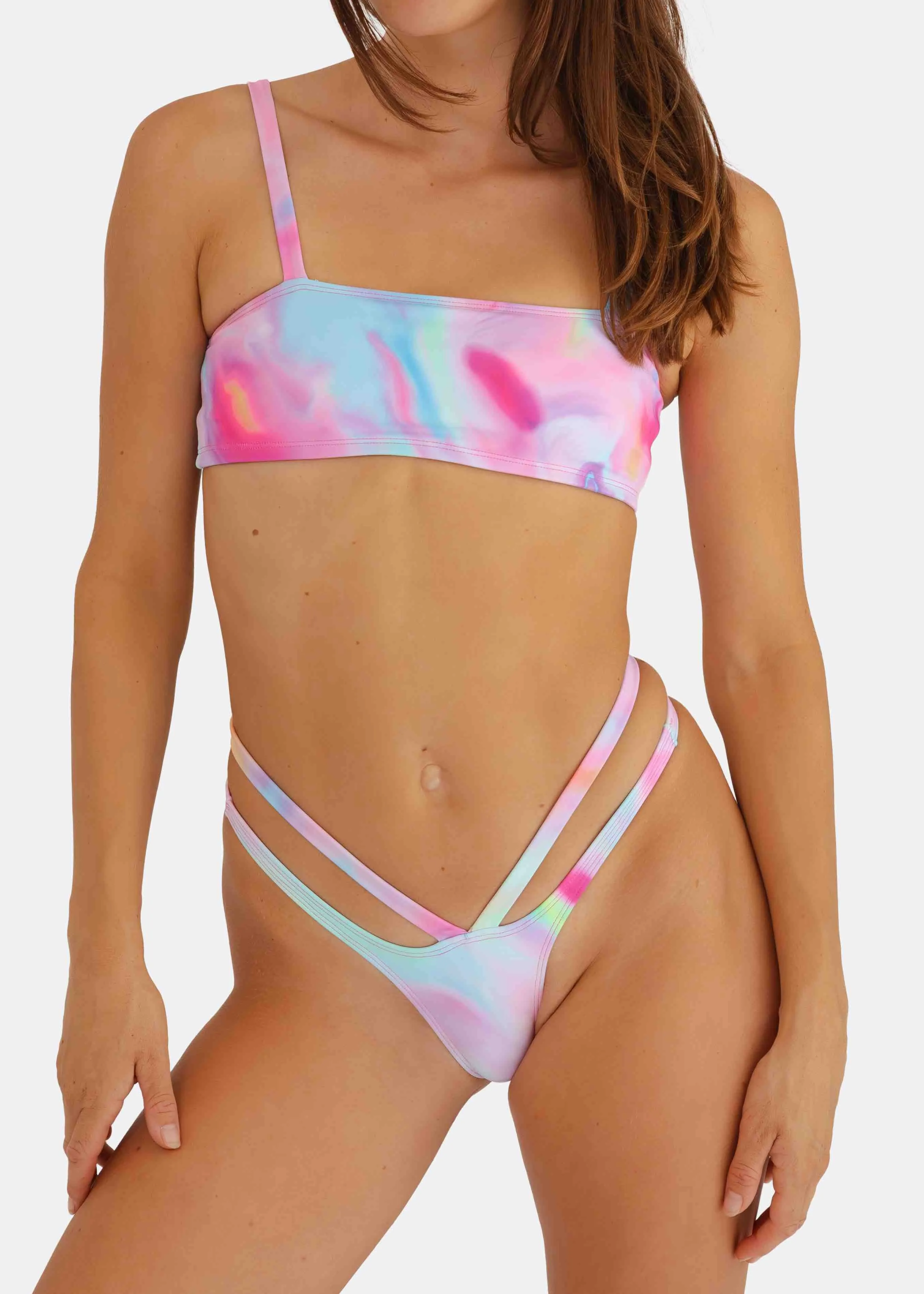 NUE BANDEAU BIKINI TOP - Caribbean Dream Print sold by Minimale Animale
