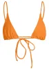 SACRED TIE BACK TASSEL BIKINI TOP - Mexican Sunset Orange sold by Minimale Animale
