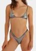 SACRED TIE BACK TASSEL BIKINI TOP - Chrome Silver sold by Minimale Animale
