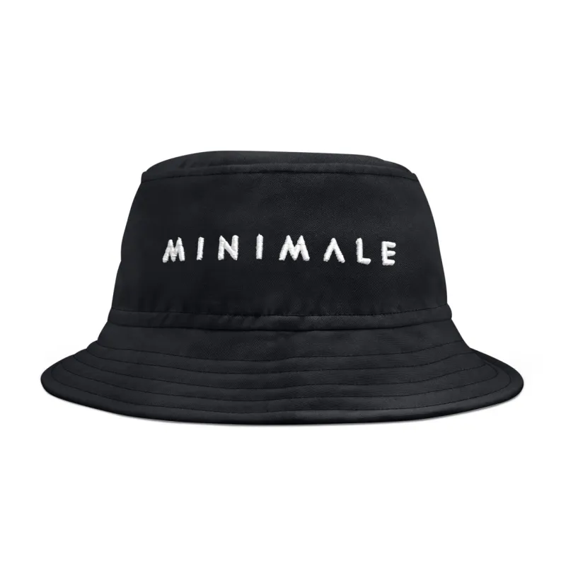 HIDE & SEEK BUCKET HAT - Black with White Logo sold by Minimale Animale