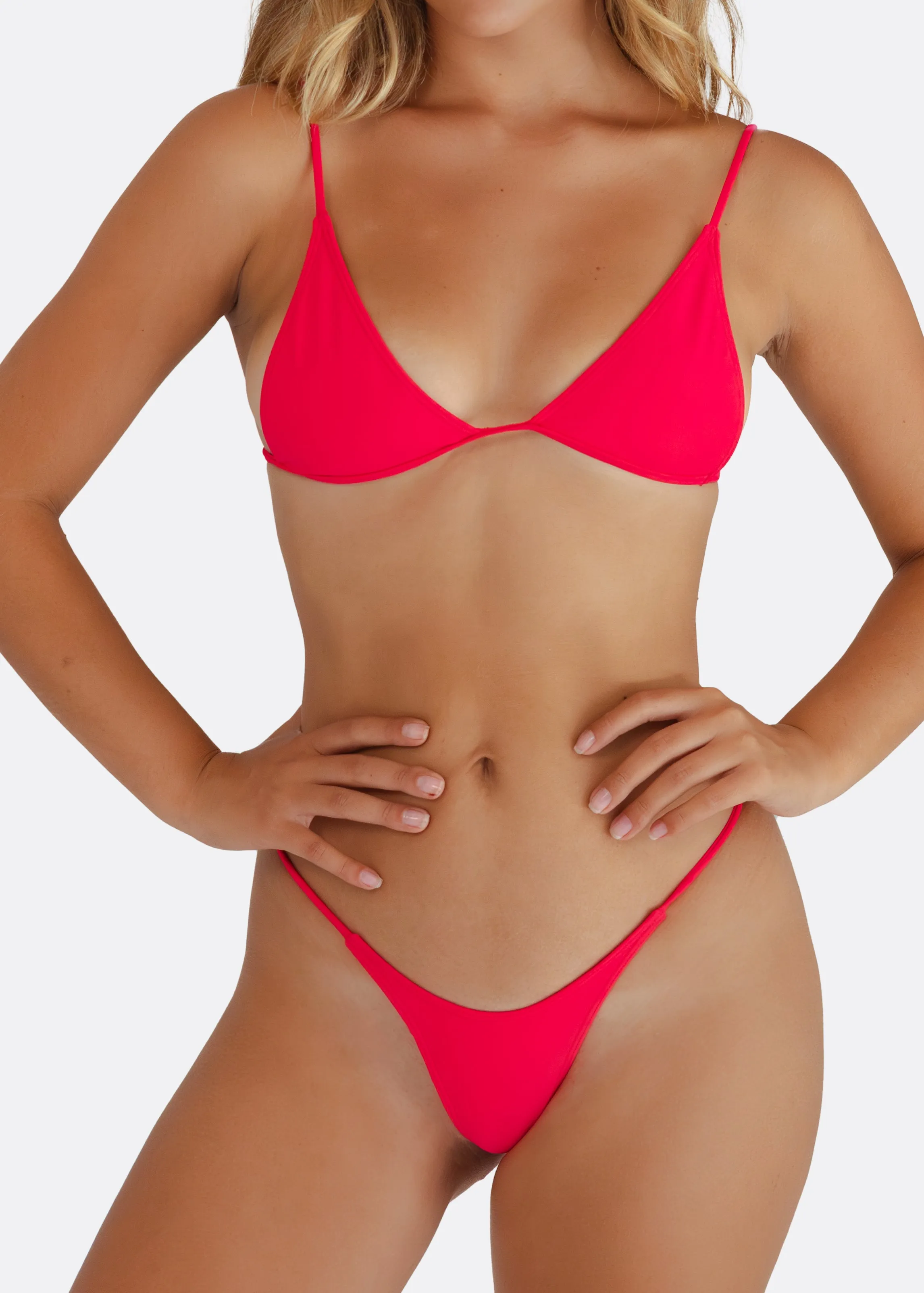 G MONEY THONG Bikini Bottom - Beso Red sold by Minimale Animale