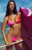 WALL STREET THONG Bikini Bottom - Saint Tropez Rouge Pink & Red sold by Minimale Animale