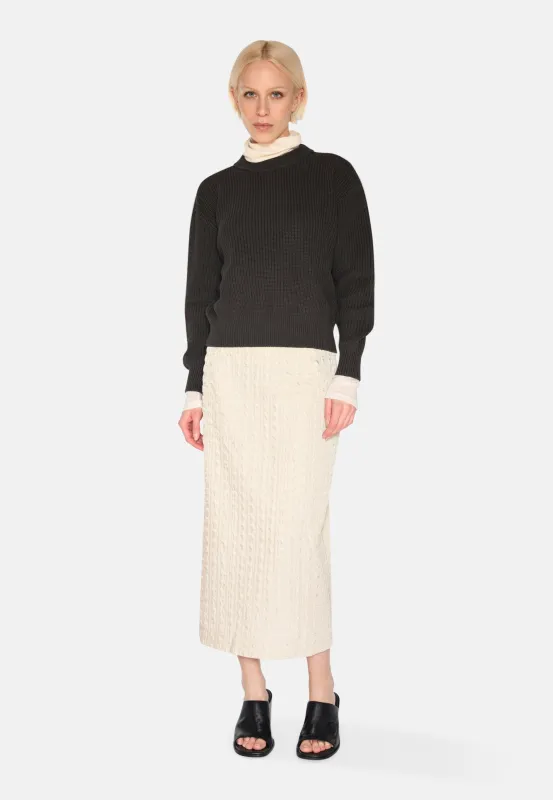 Mikala jumper G006 GOTS - Black Ink sold by Minimum