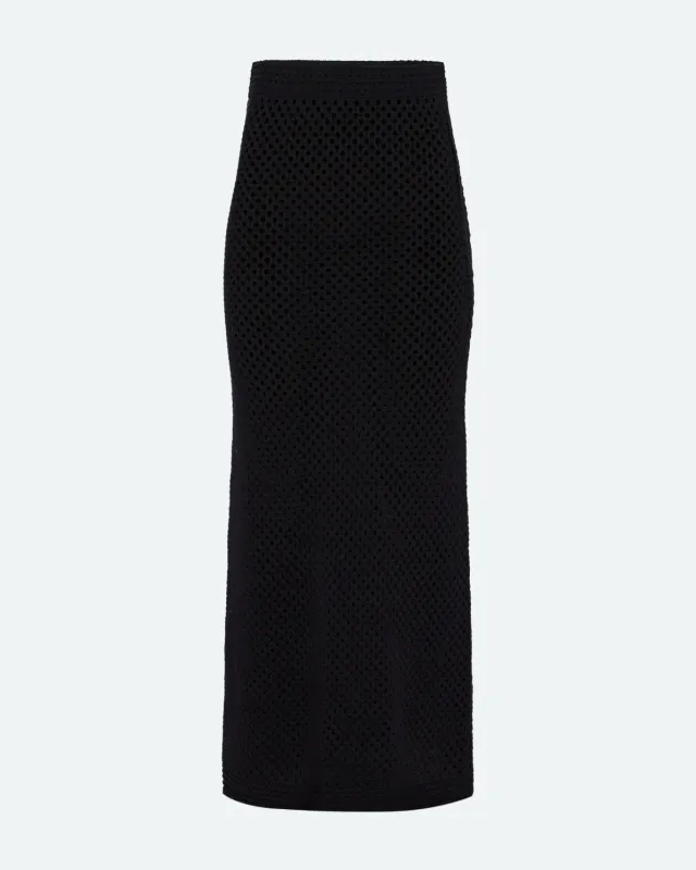 Leila crochet skirt 4119 - Black sold by Minimum