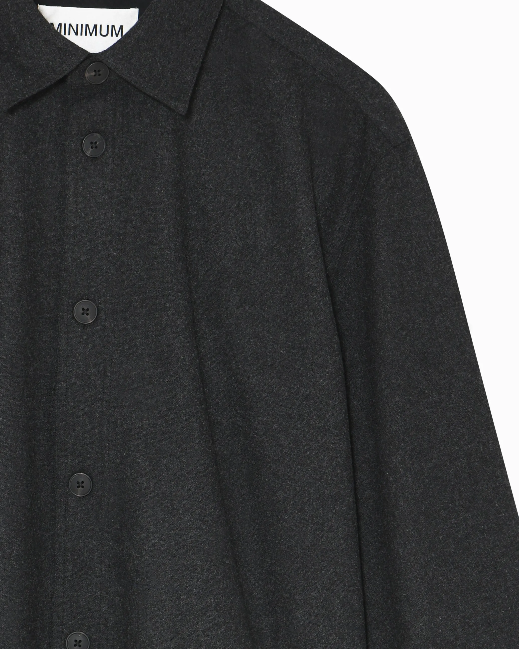 Cullen Overshirt 4466 - Dark Grey Melange sold by Minimum product image thumbnail 3