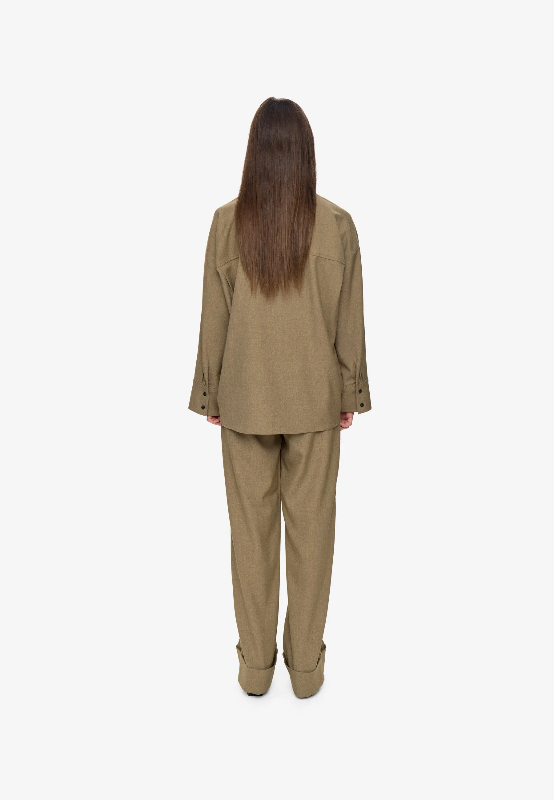 Runa shirt 3737 - Greige Melange sold by Minimum product image thumbnail 3