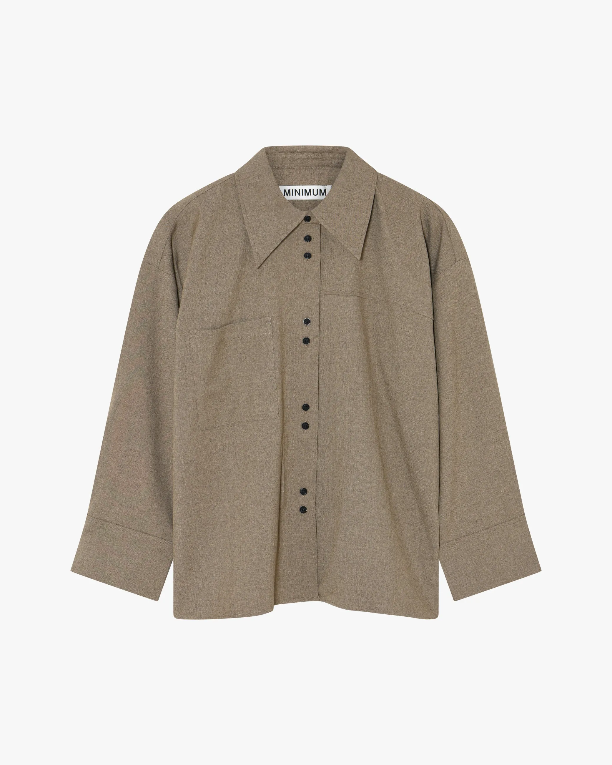 Runa shirt 3737 - Greige Melange sold by Minimum product image thumbnail 5