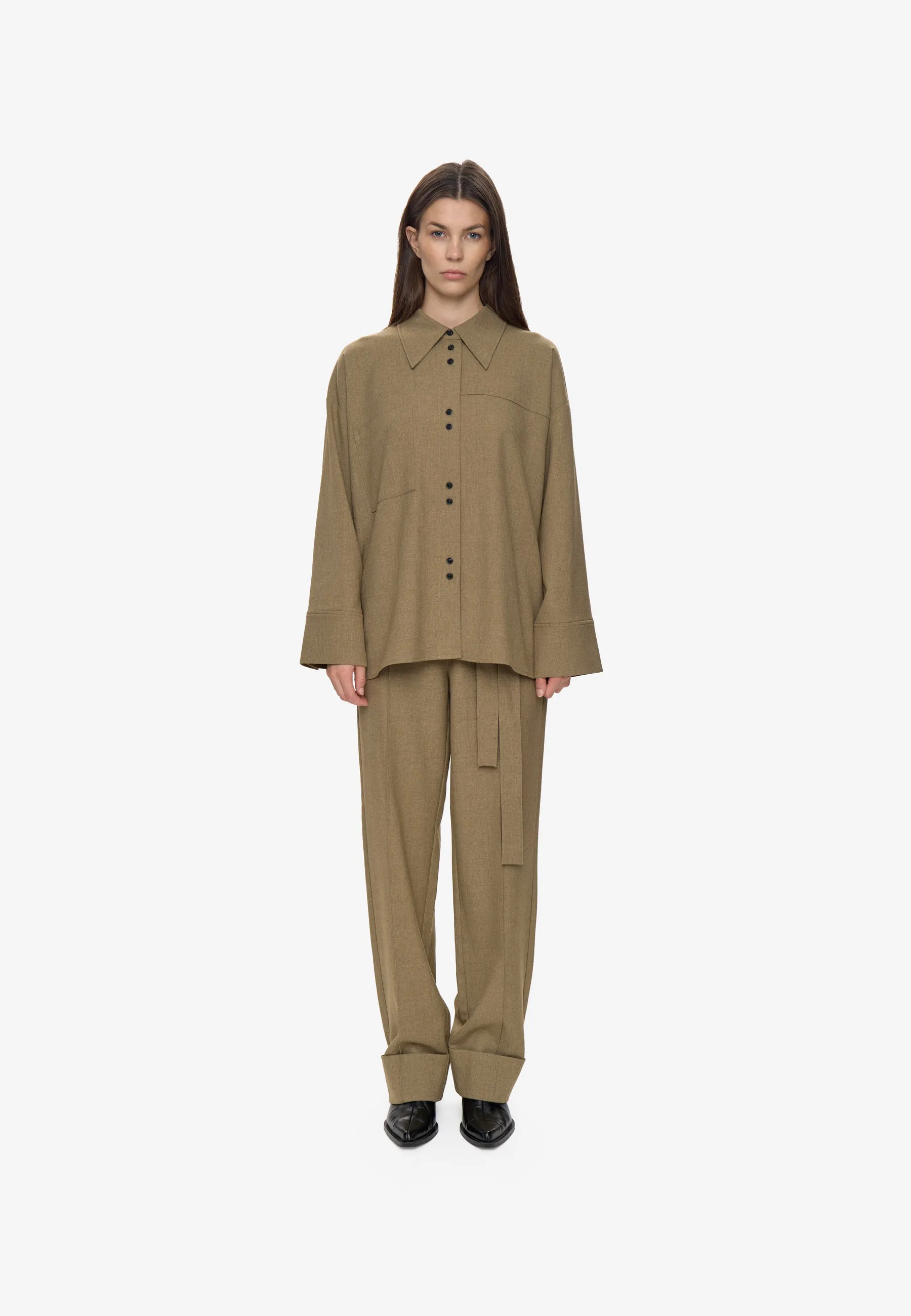 Runa shirt 3737 - Greige Melange sold by Minimum product image thumbnail 2