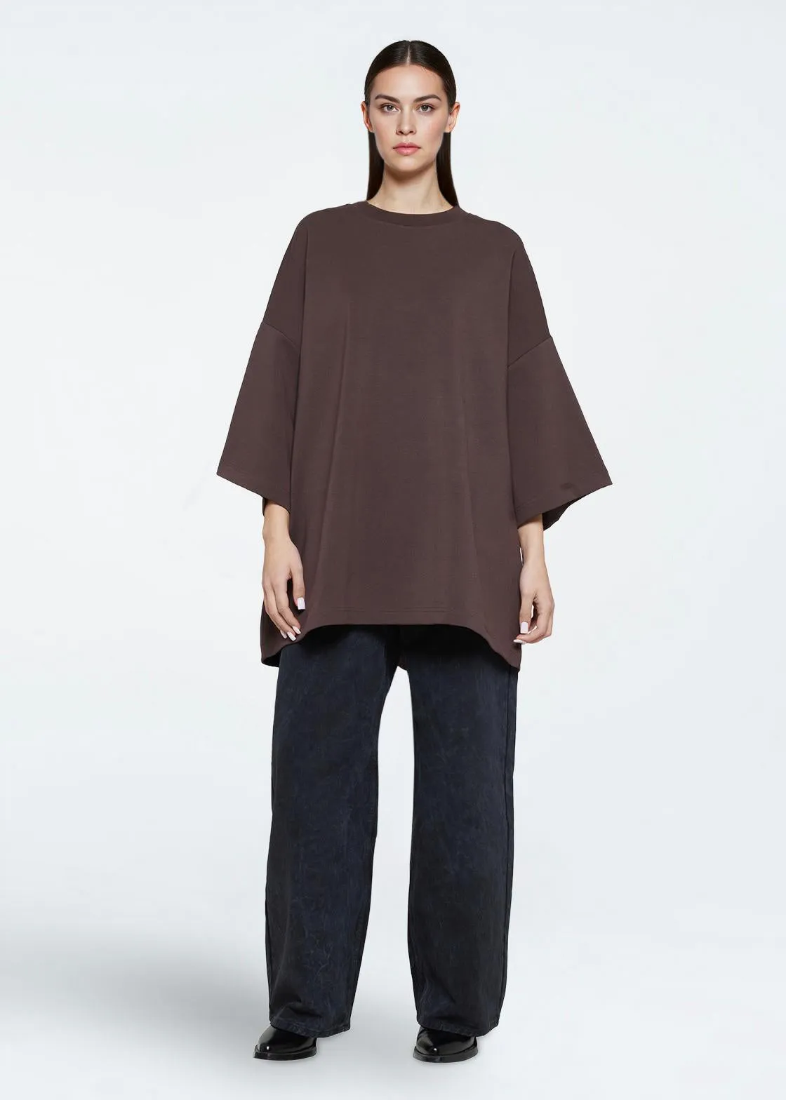 Norah oversized t-shirt 4157 - Seal Brown sold by Minimum product image thumbnail 2