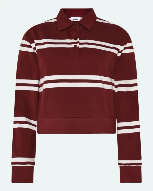 Bianca polo 4453 GOTS - Merlot sold by Minimum