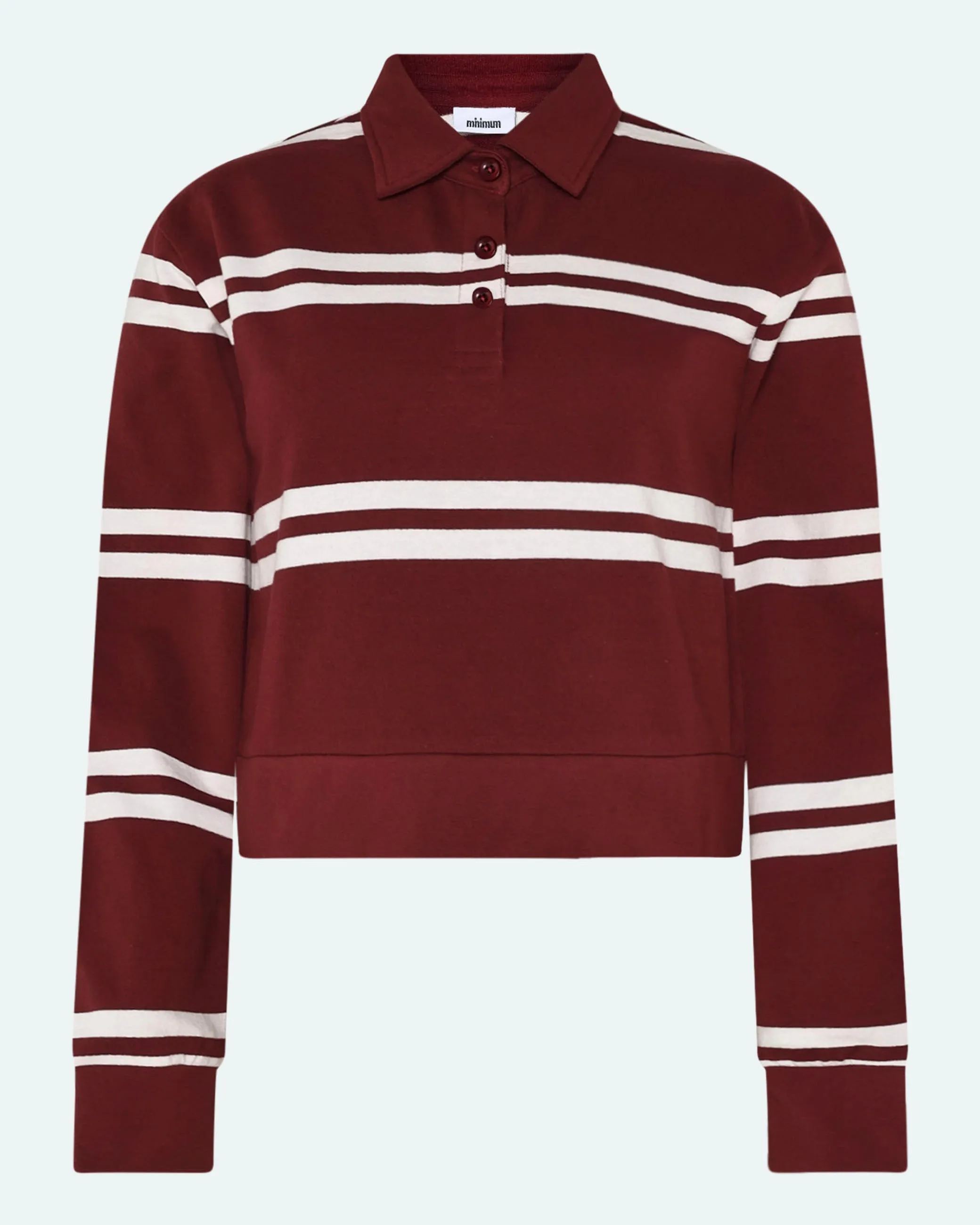 Bianca polo 4453 GOTS - Merlot sold by Minimum