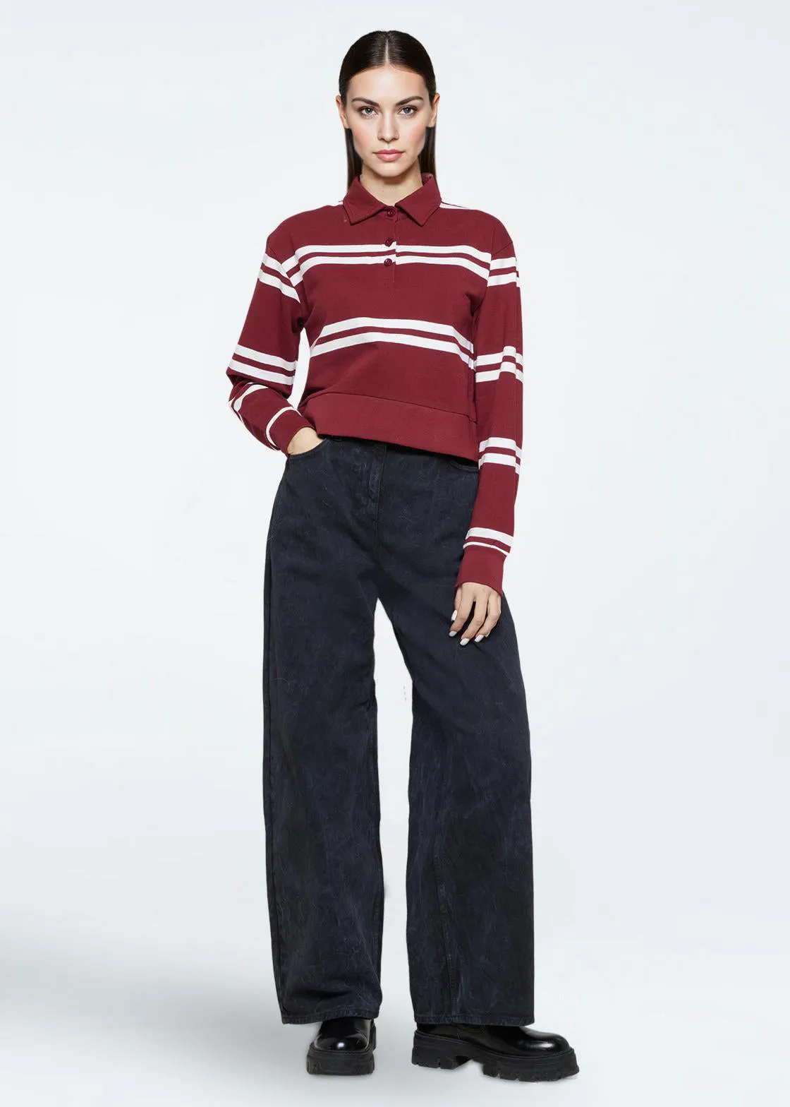 Bianca polo 4453 GOTS - Merlot sold by Minimum product image thumbnail 2