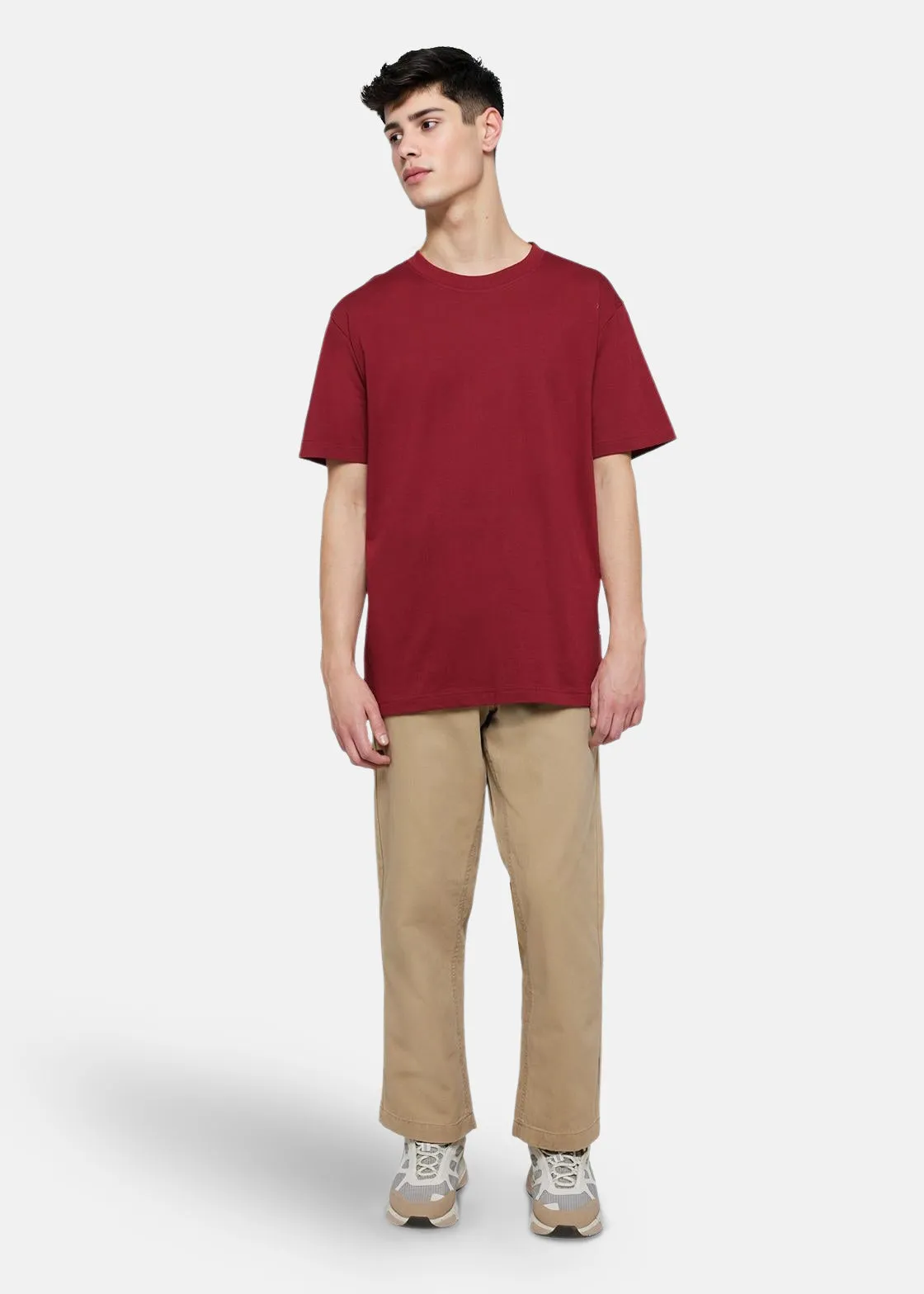 Aarhus short sleeved t-shirt G029 GOTS - Merlot sold by Minimum product image thumbnail 2